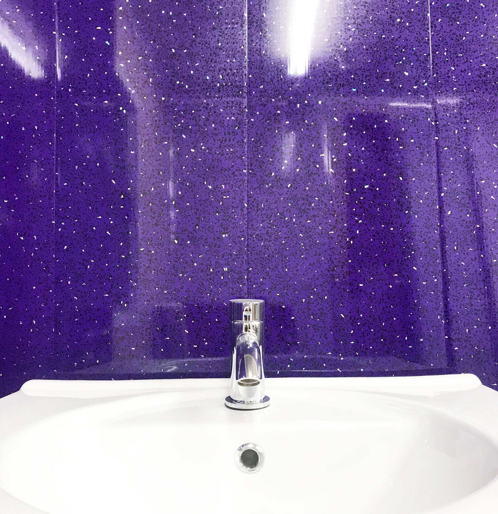 5mm Purple Sparkle | PVC Waterproof Wet Room Cladding | Bath Clad