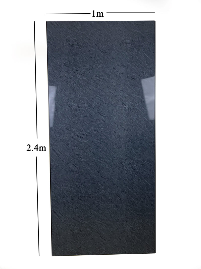 slate marble pvc cladding shower panels dark grey