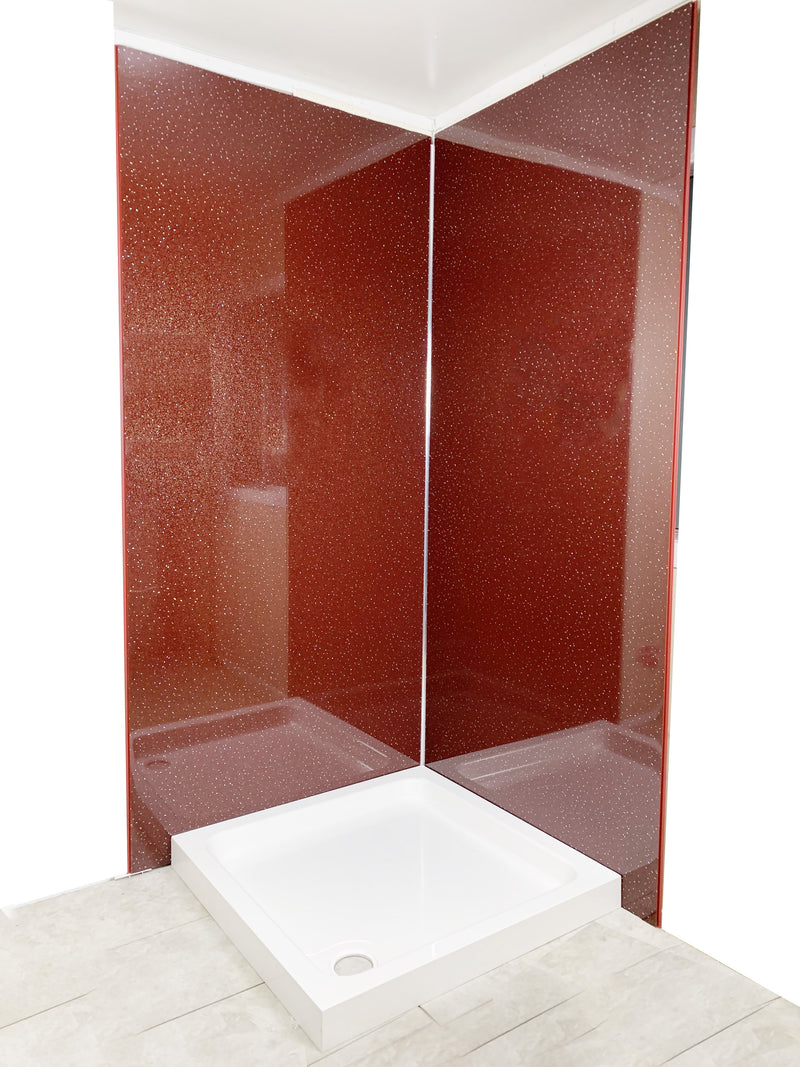red sparkle 1m wide pvc cladding shower panels wall panels