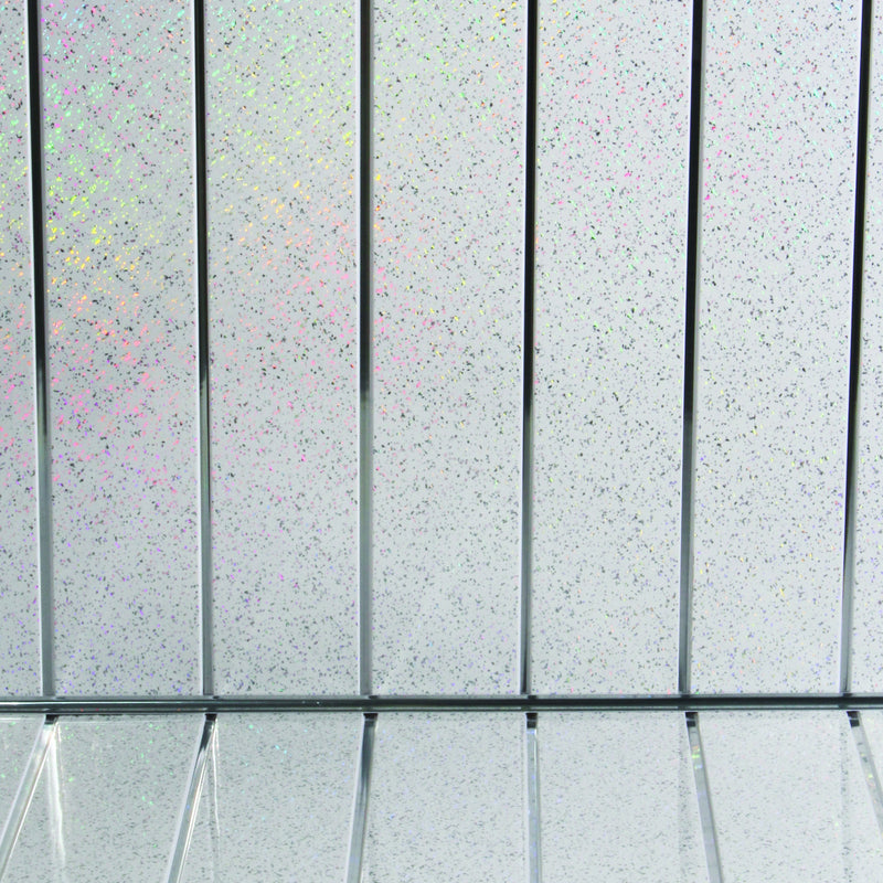 white sparkle chrome pvc panels white silver