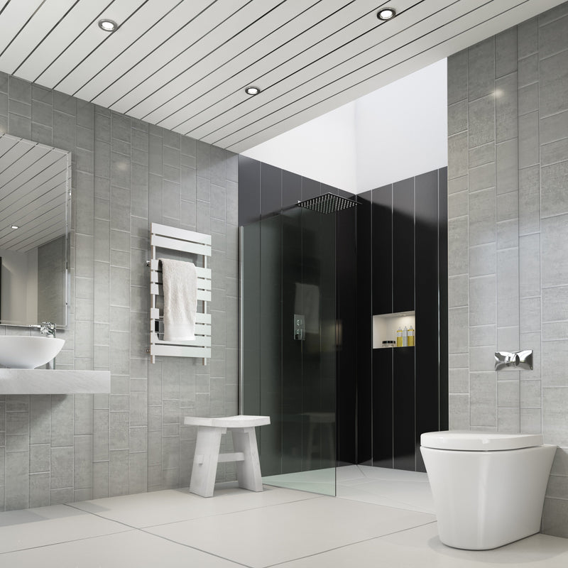 Multi Tile Small Grey Tile Effect 10mm (1m wide x 2.4m high)